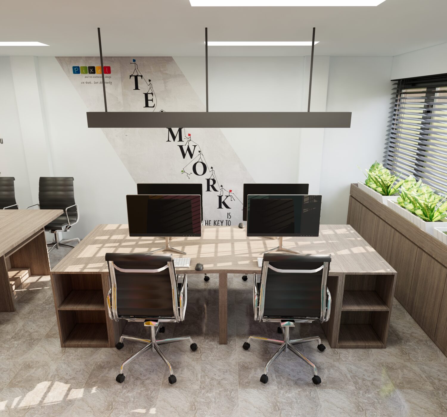 SketchUp办公室室内模型丨Kim Phong-10