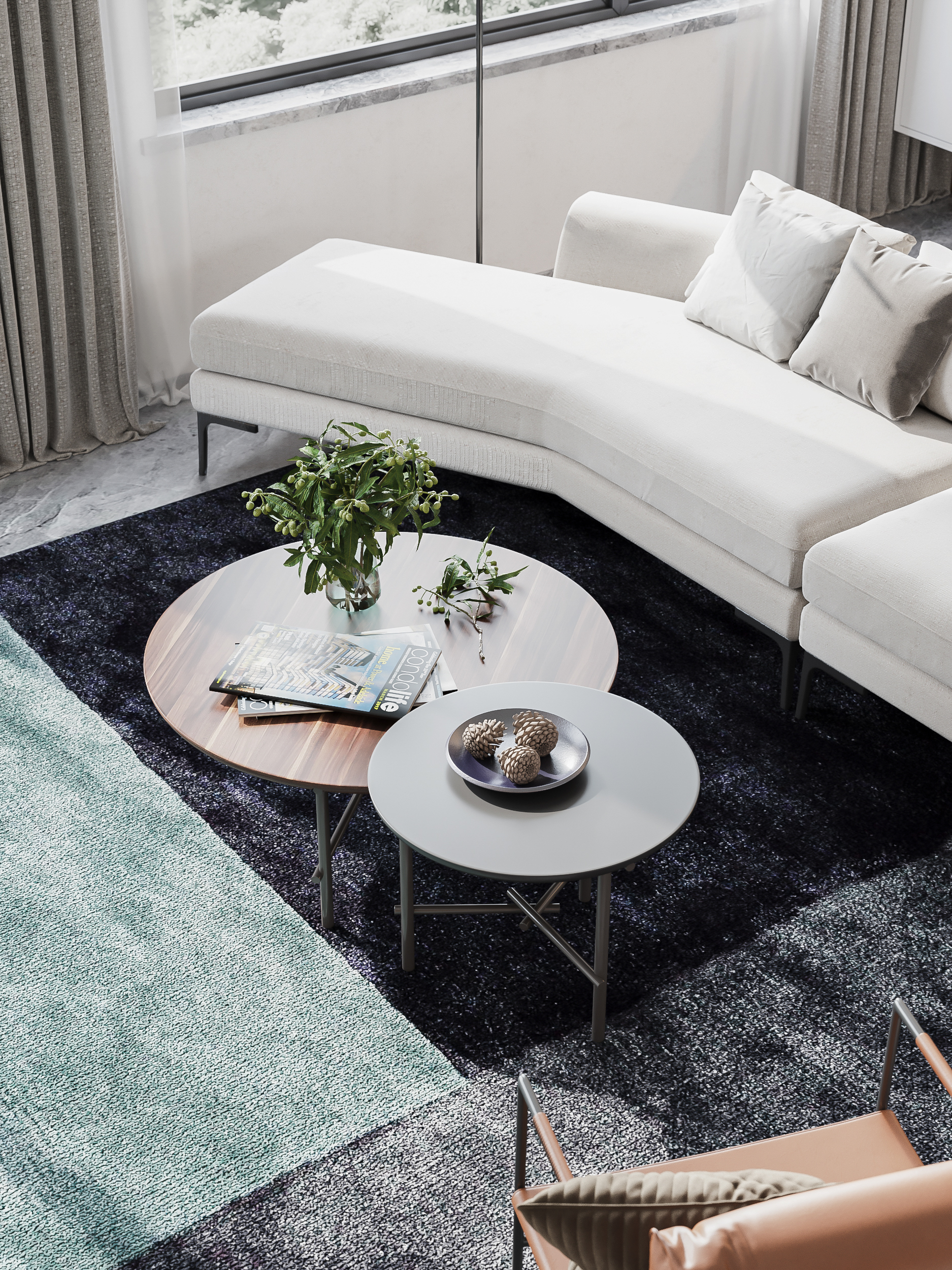 现代风格家居，一楼客餐厅与二楼小阁楼设计-7