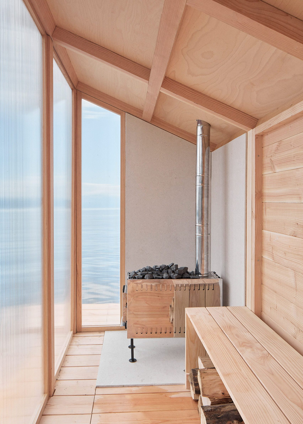 褶皱起伏的贝壳桑拿房丨日本丨隈研吾建筑事务所-196