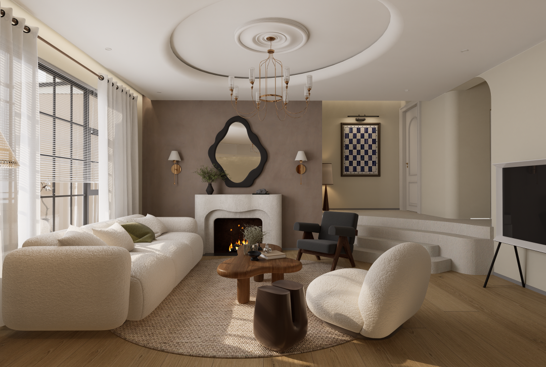 东莞万科城市高尔夫花园轻法 · 中古风设计丨中国东莞丨DP 设计-38