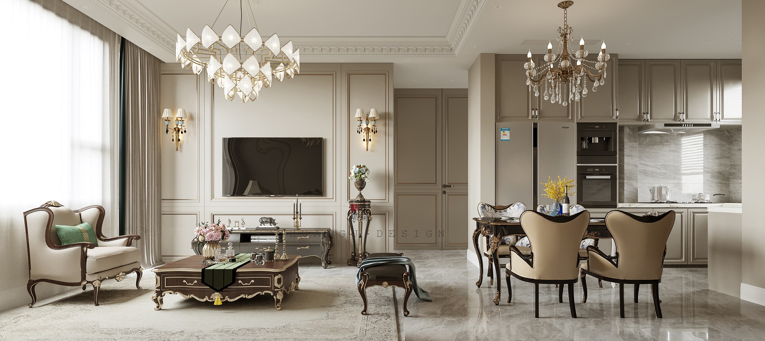 川古云筑丨300 平方简欧丨中国郑州丨川古云筑空间设计-9