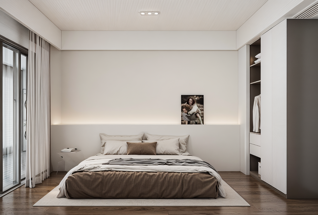 Monochrome Minimalist Apartment | Visualization-8