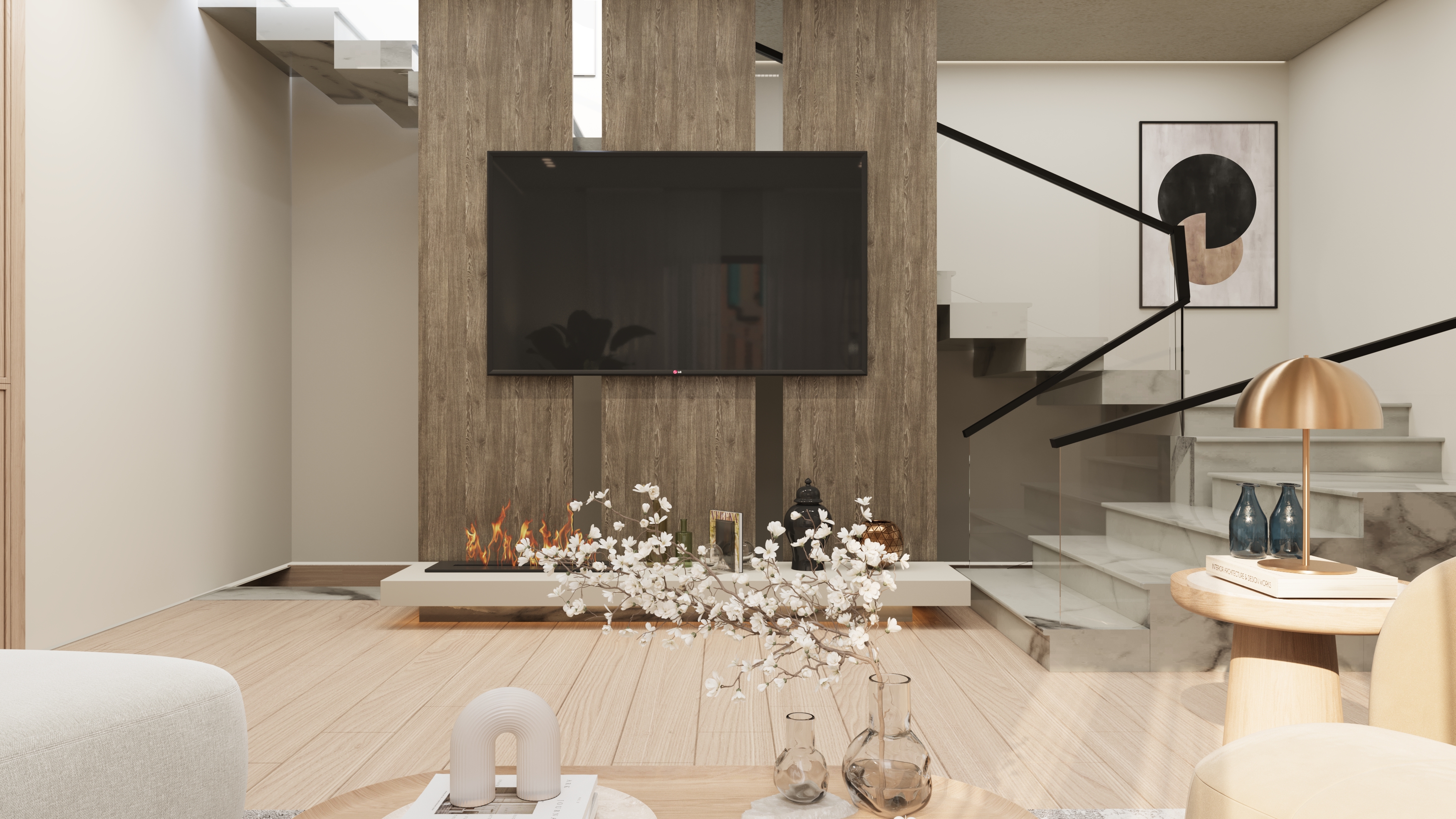 living room in villa-3