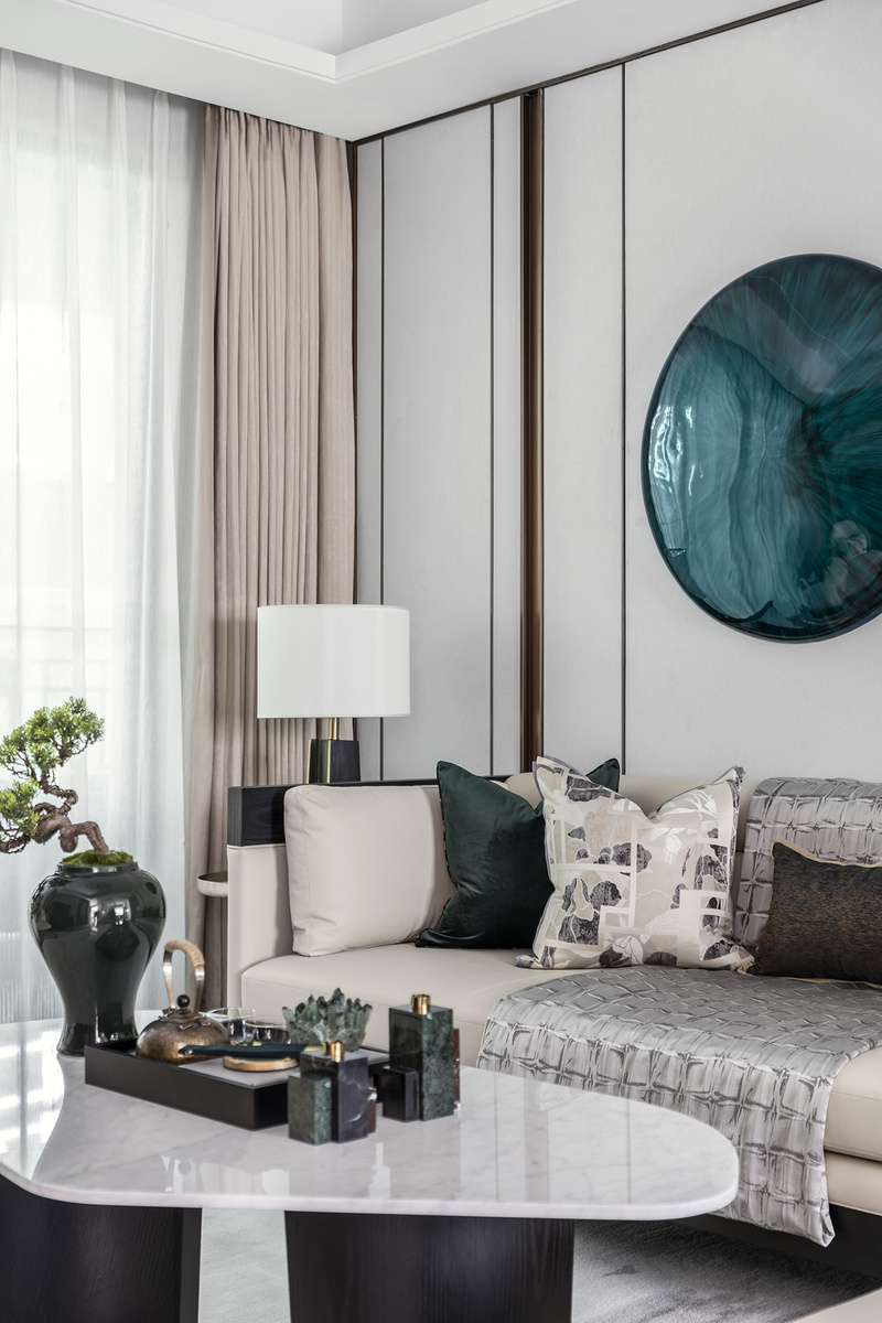 南通港闸区资生路地块项目138户型——传统与现代共生的中式家居空间-9