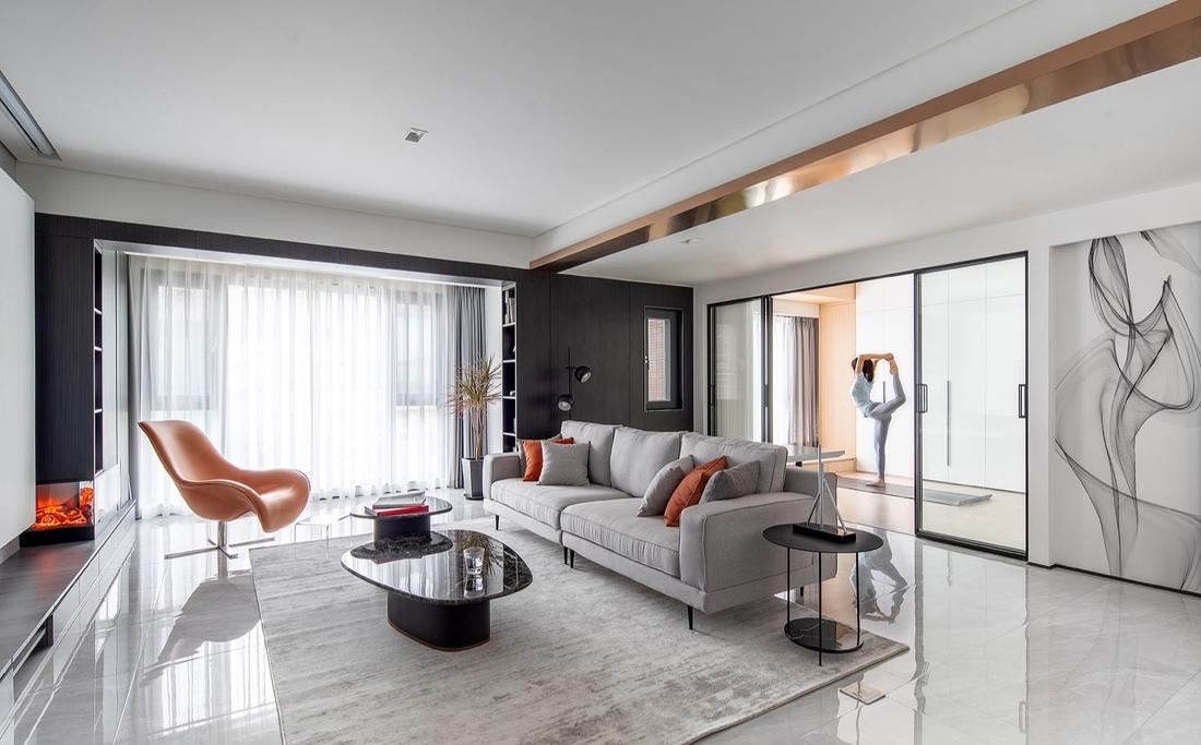 拆墙扩厅,110㎡简约设计师之家-4