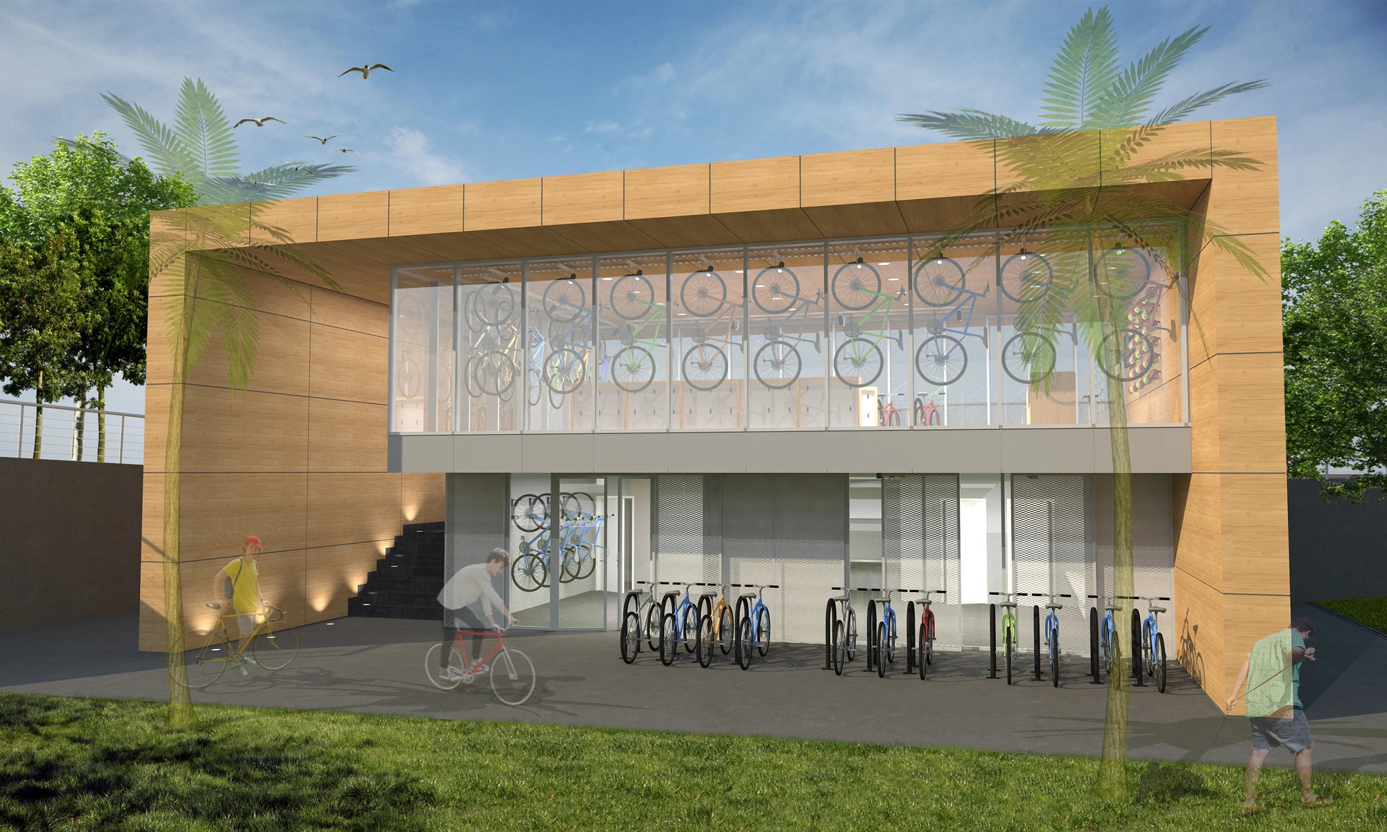 绿色校园规划中的自行车之家-11