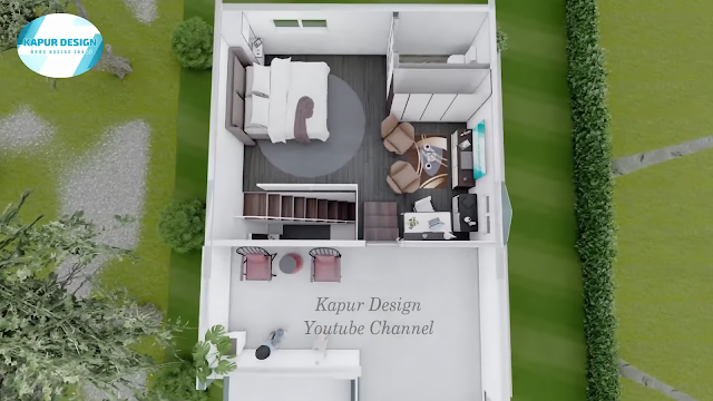 54 SQM小房子带屋顶露台3卧室设计-18
