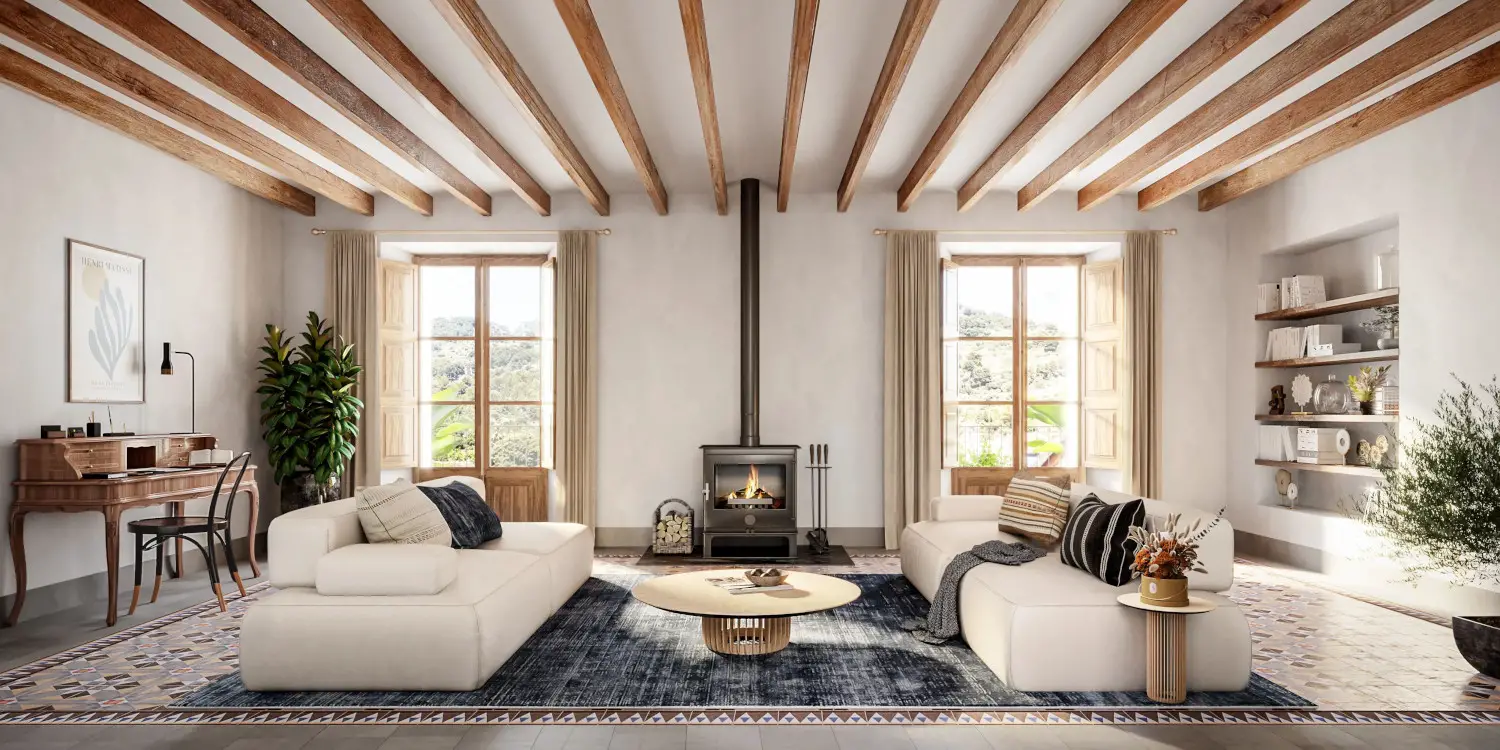 现代风格翻新西班牙马洛卡泳池别墅-3