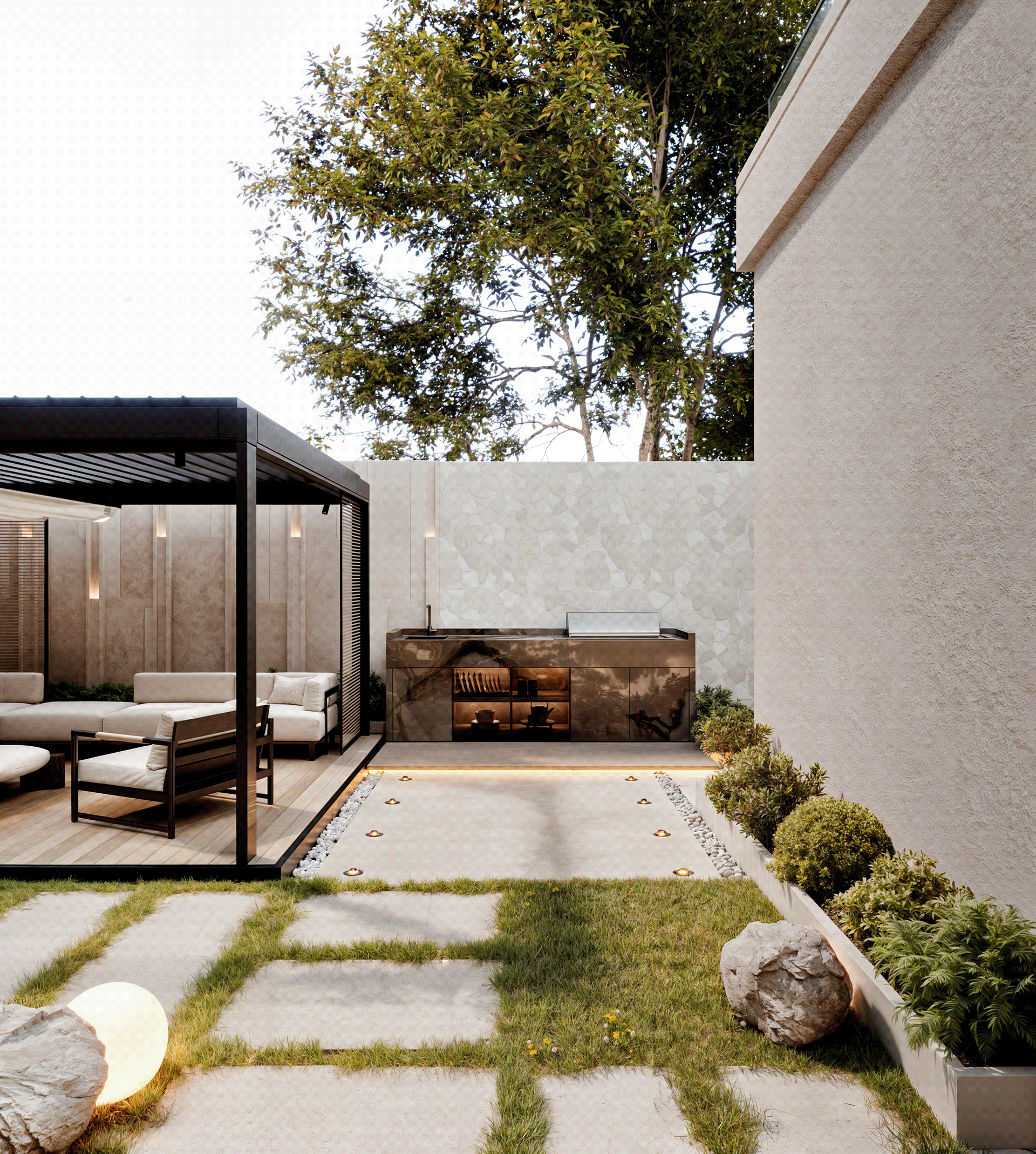 Contemporary Outdoor Living for a Private Villa-7