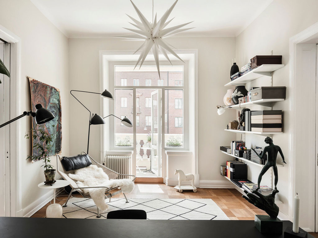 瑞典宽敞明亮的优雅公寓设计-17