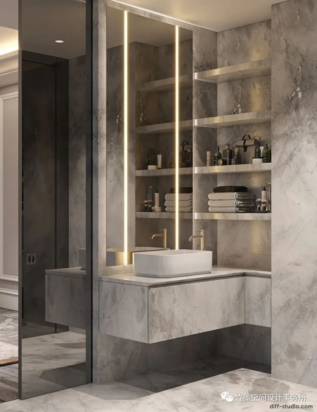 法式轻奢之美·竹墨空间设计事务所 200㎡艺术住宅-71