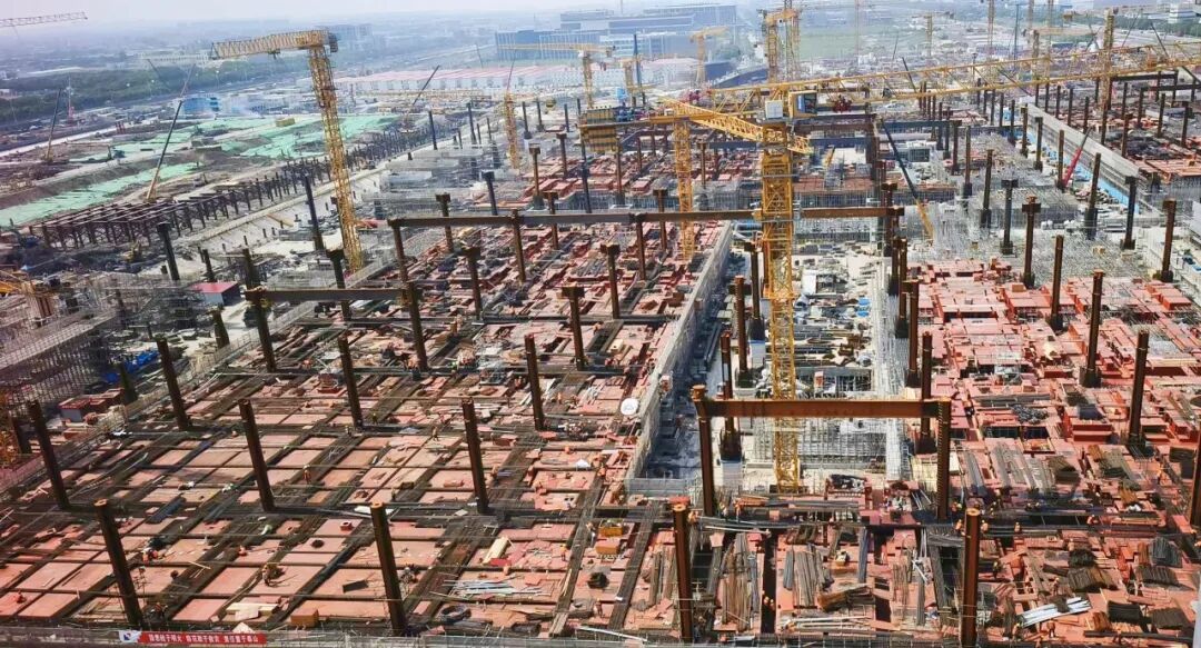 东方枢纽上海东站一工区全面进入上部结构施工！-1