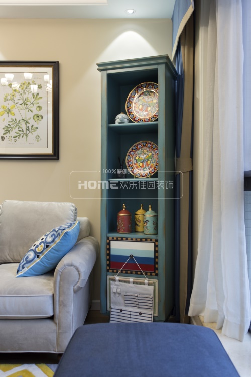 蓝色浪漫主义 | 80 平米美式家居的精致生活-16