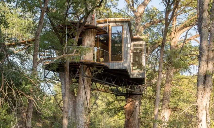 德克萨斯州横溪树屋 | 自然与艺术的完美融合-4