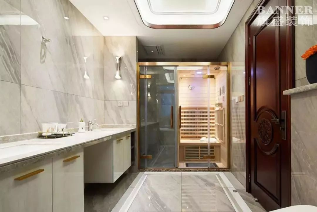 新中式家装典范 | 西安海德堡 310㎡空间设计-85