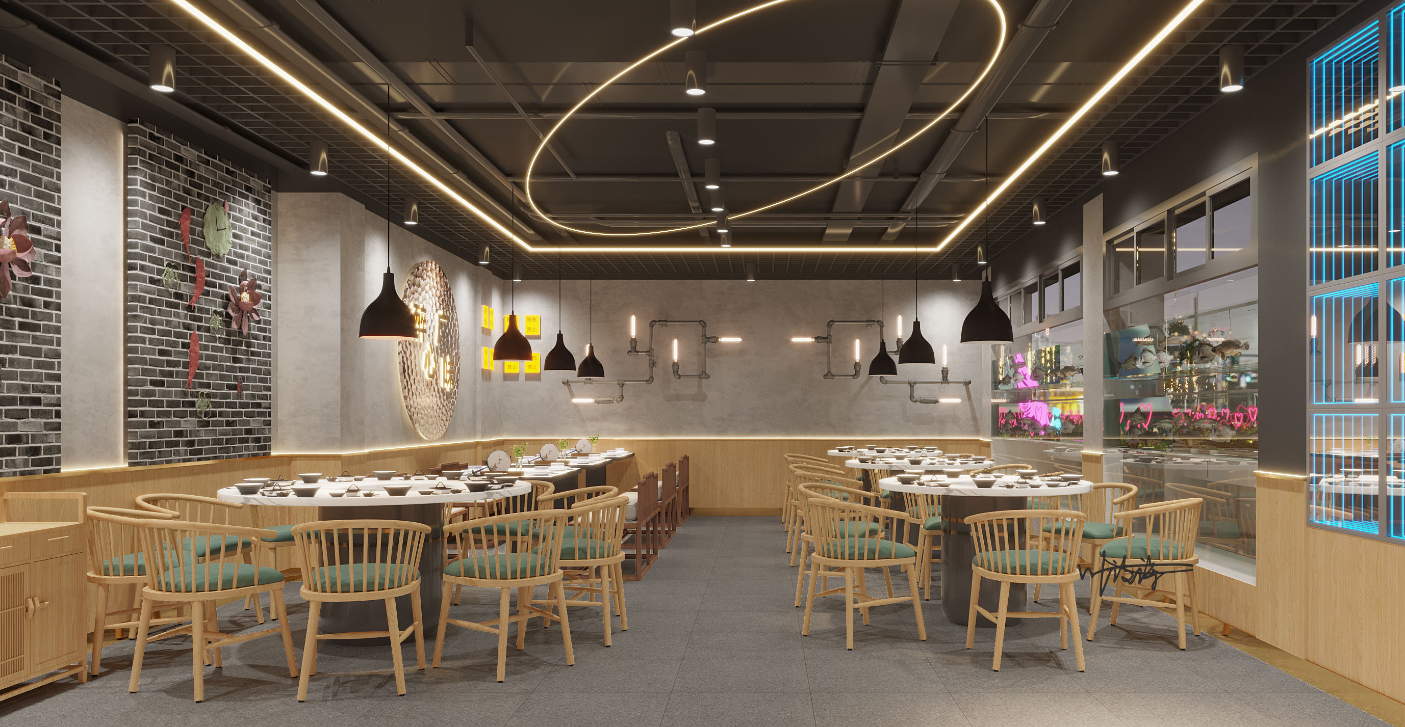 网红餐厅设计|真的超出片 氛围到位-1