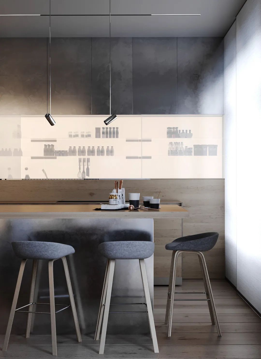 现代简约灰调空间设计-14