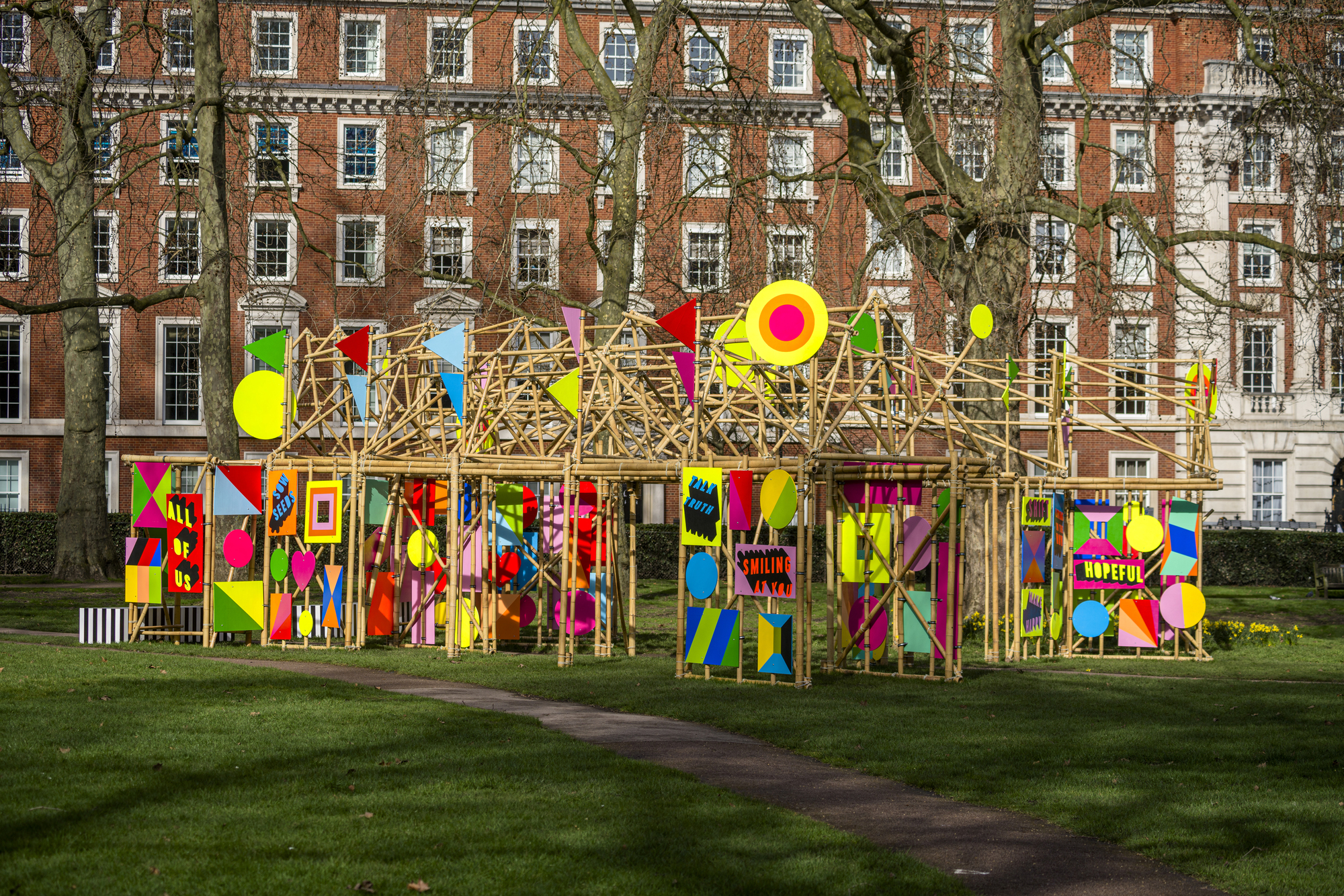 透视竹装置丨英国伦敦丨Morag Myerscough-9