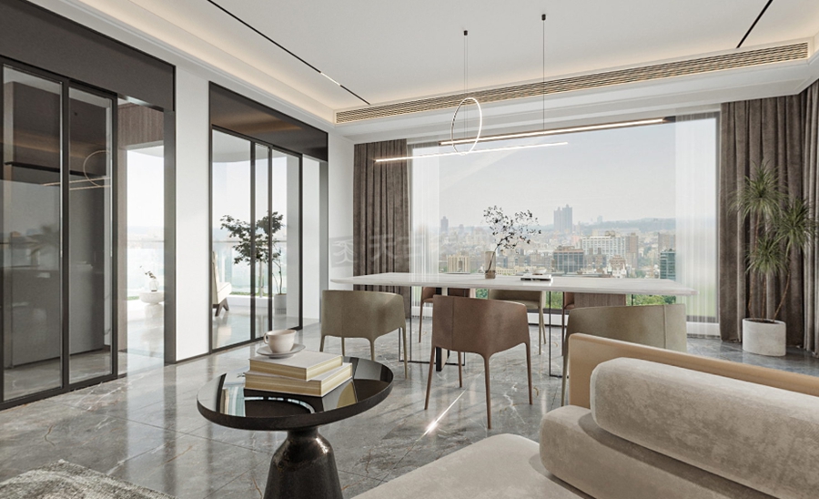 融创壹号院大平层极简轻奢设计-8