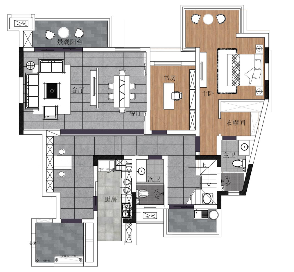 春森彼岸 260㎡现代轻奢风,演绎江景房的舒适与雅致-121