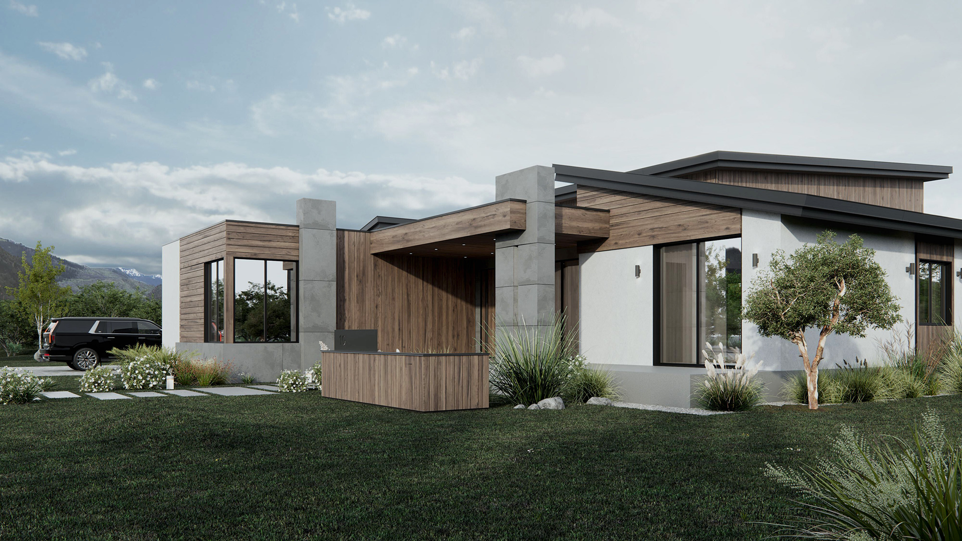 Modern House with Garage and Terrace-8