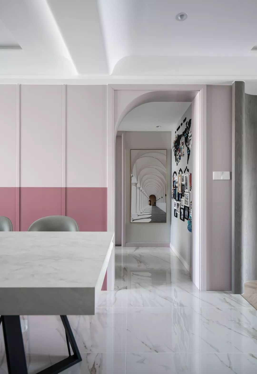 上海 140㎡弧形元素糖果配色家,乐活设计之典范-95