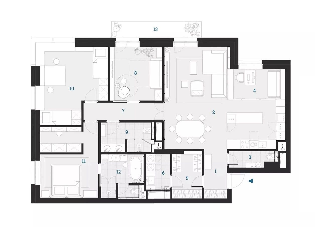 四口之家的 140㎡室内设计-21