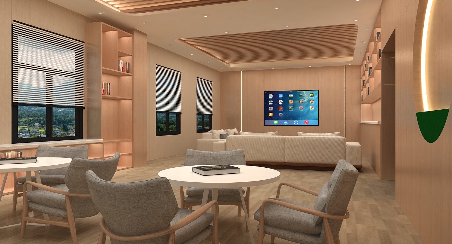 会议接待休息区设计3D效果图-4