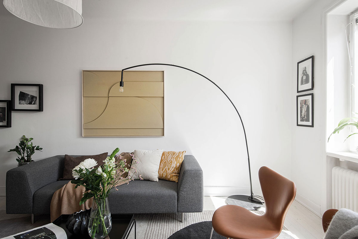 斯德哥尔摩 44 平米全白空间现代公寓设计-3