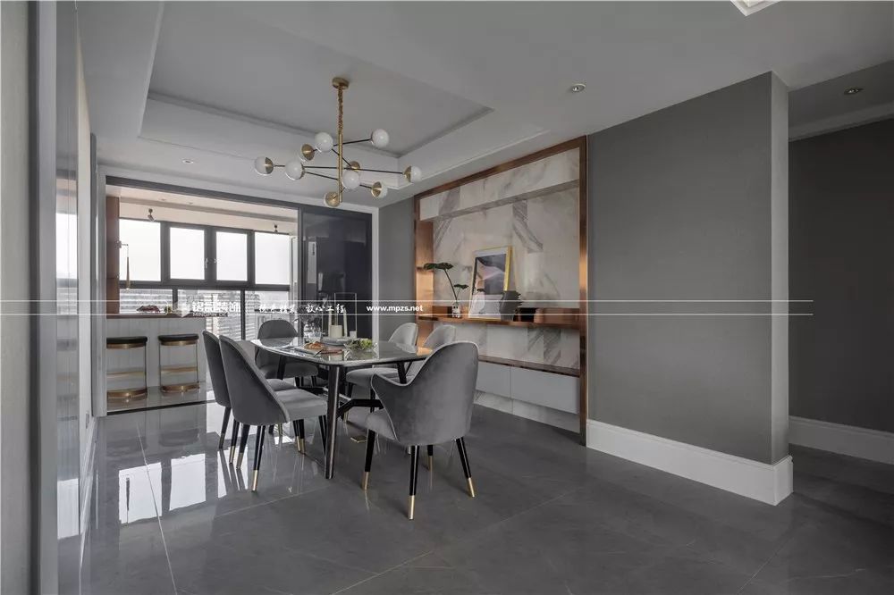 轻奢美式 166²大平层,优雅高级灰的时尚演绎-14