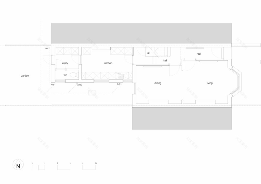 伦敦北区“蝴蝶屋顶”现代住宅设计-52