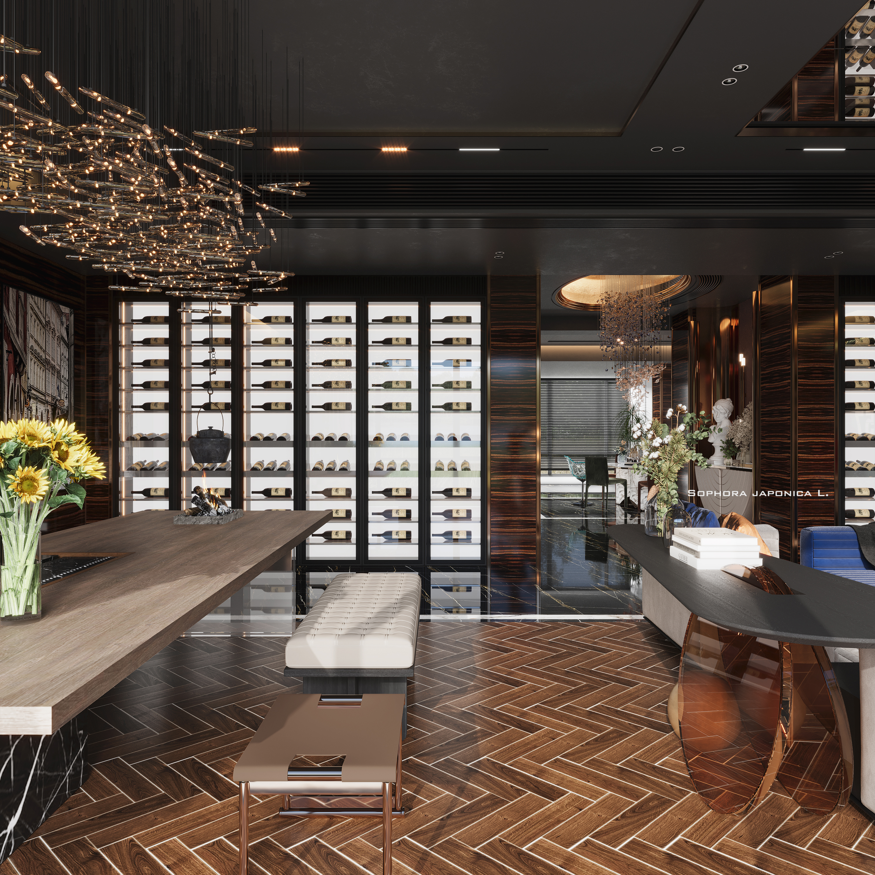 家装暗金调渲染-12