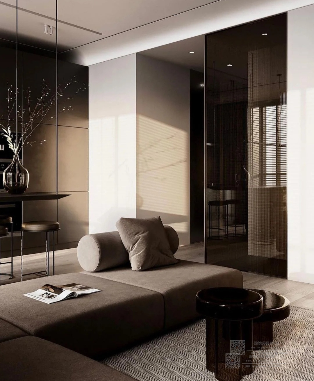 现代黑白灰极简主义空间设计-6