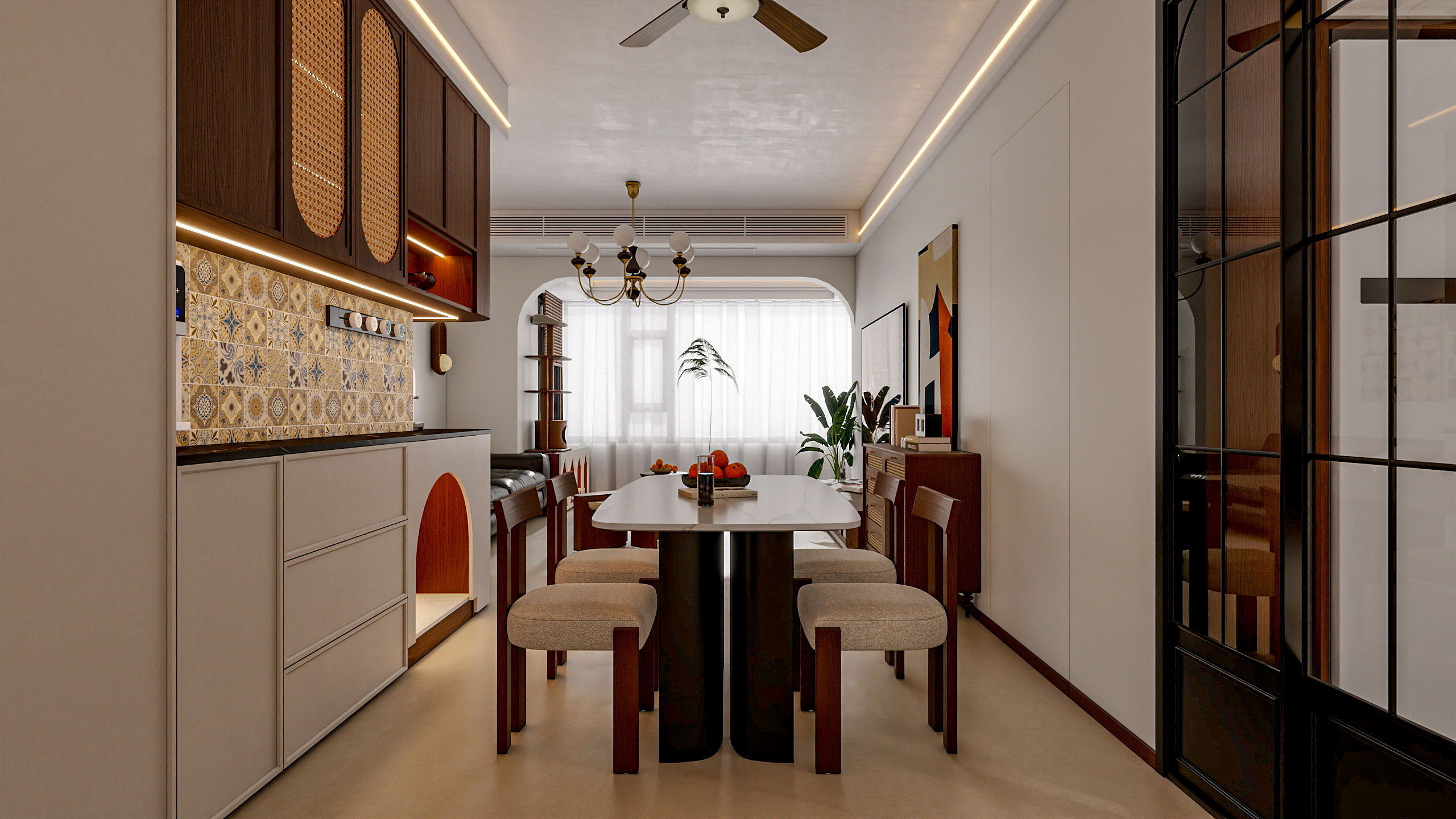 四川成都中海锦江城花涧（109平方中古风三居室）-11