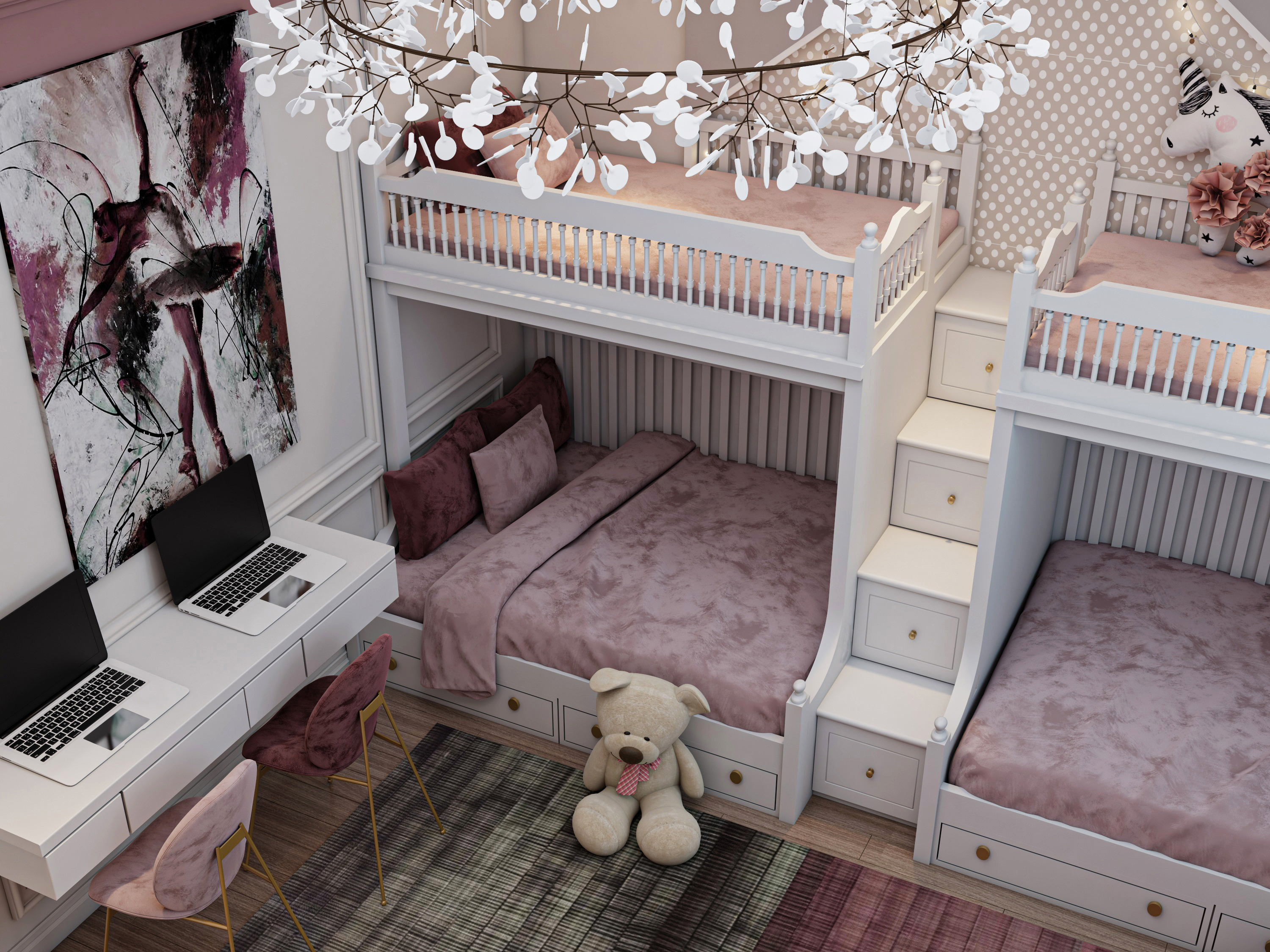 女孩新古典主义儿童房丨yaramedhat-11