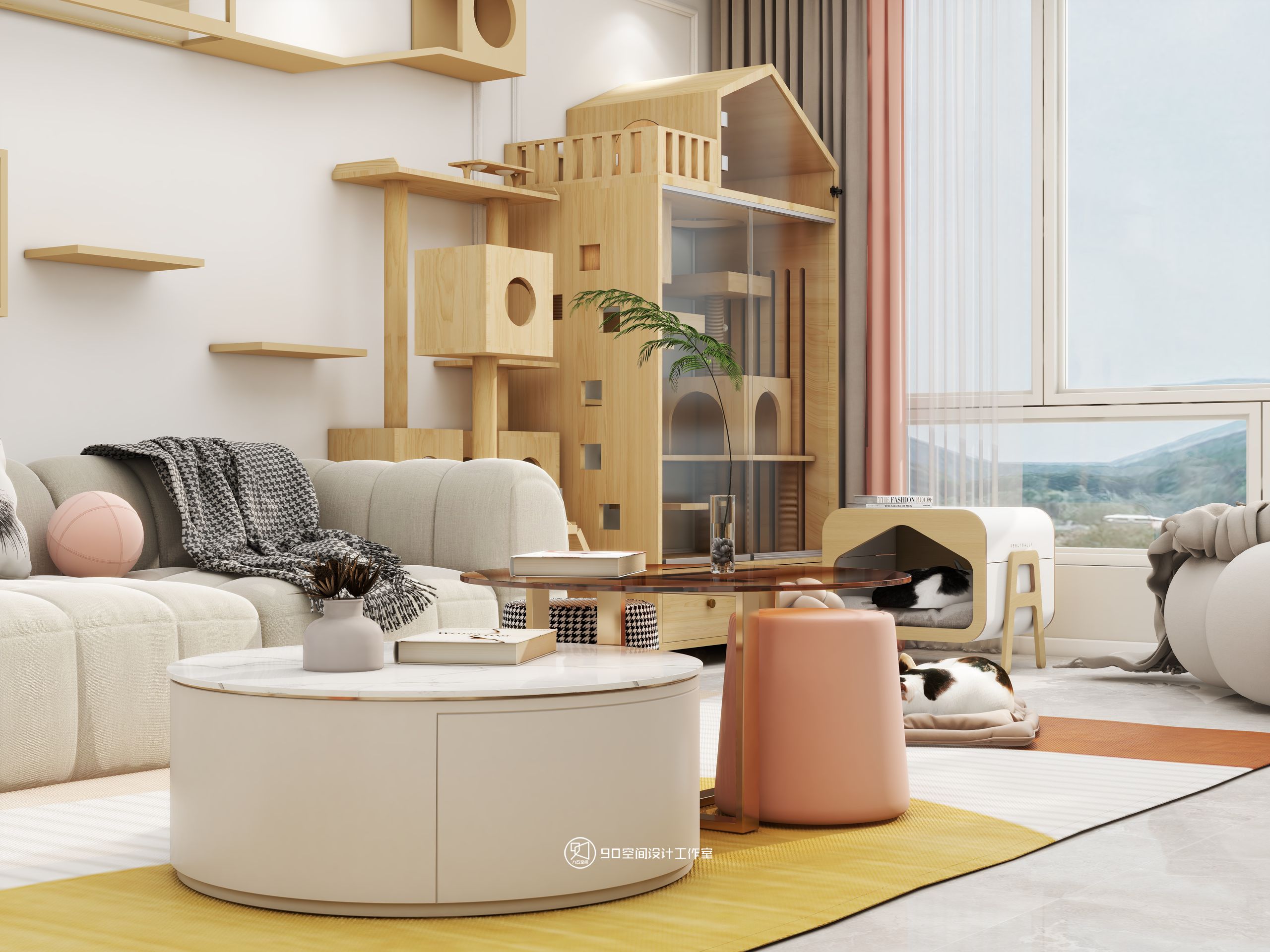 90 空间设计∣128㎡北欧奶油风-3