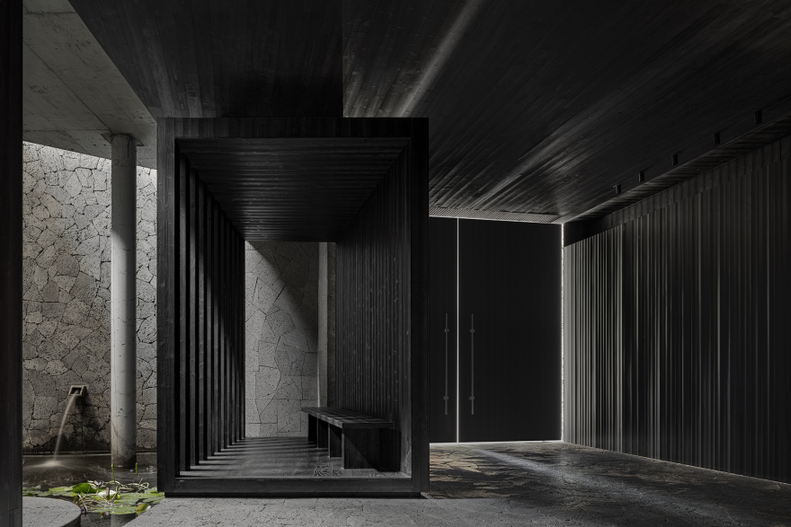 田间之上中国湘菜馆丨中国广州丨黑白木设计-23