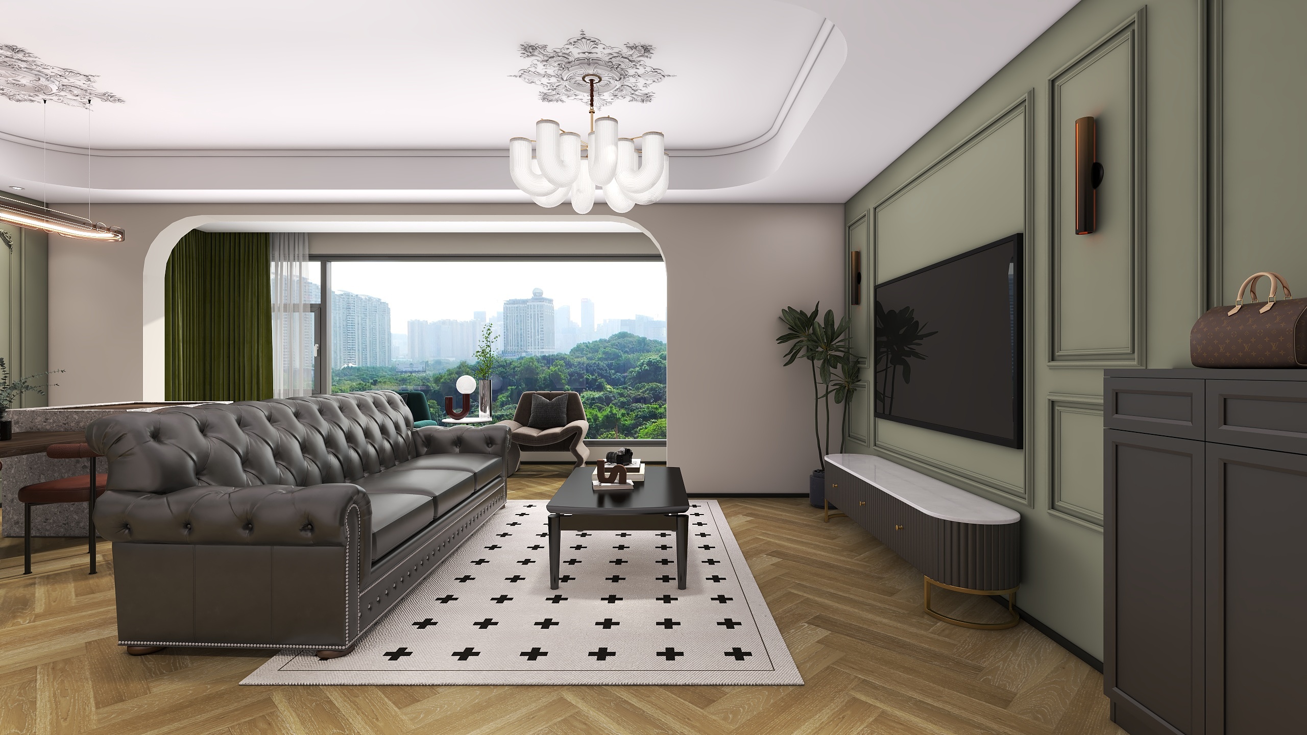 四川成都华府悦璟（115平方简约法式三居室）-4