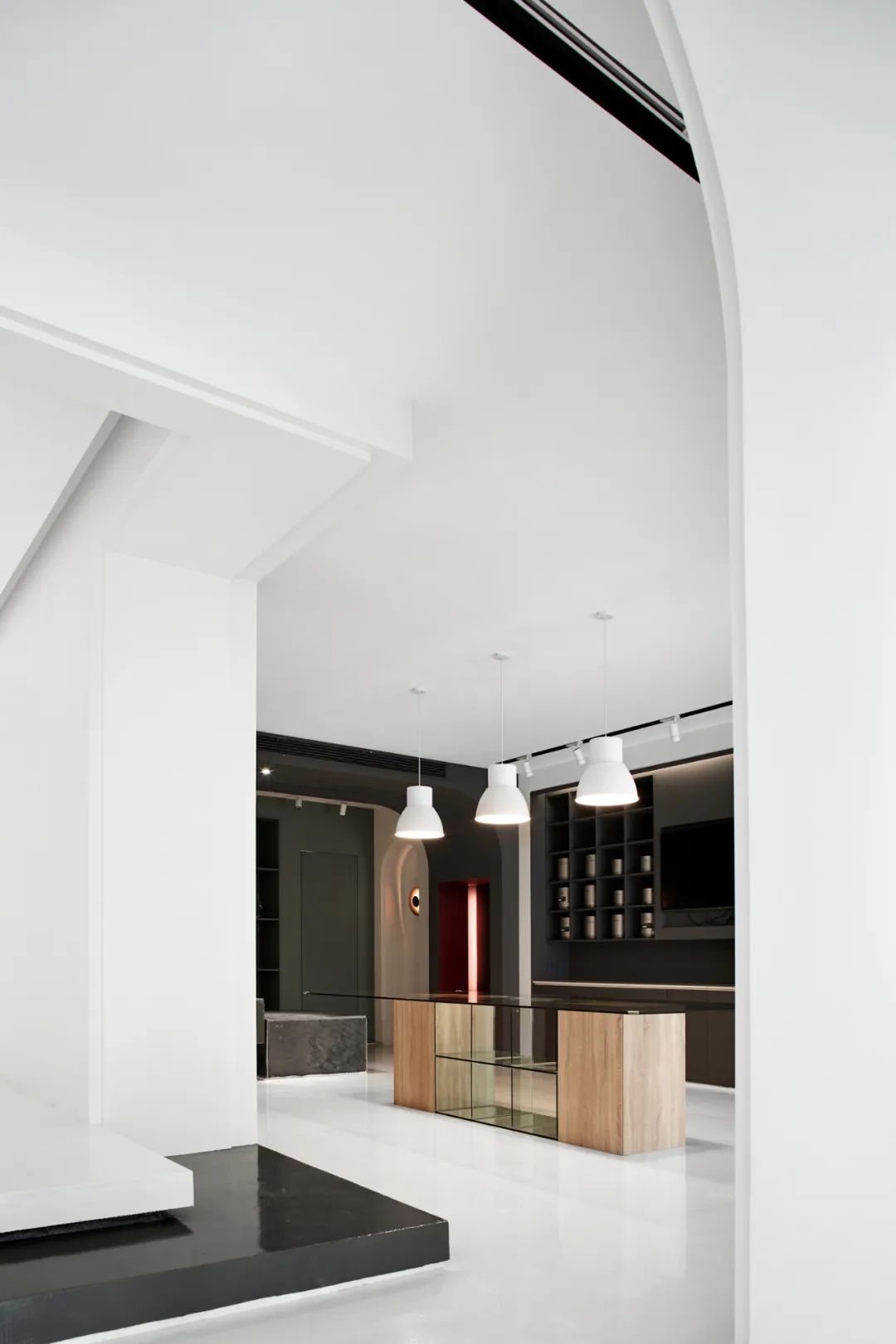 凯丽雅居 | 极简白撞色,艺术涂料与布艺软装的完美融合-28