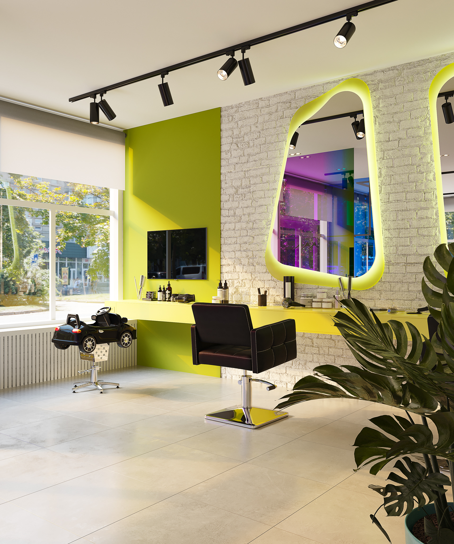 Сolor beauty salon interior-1