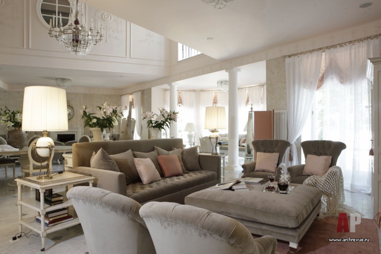 俄罗斯帝国风格庄园室内设计丨Нестерова Юлия-15