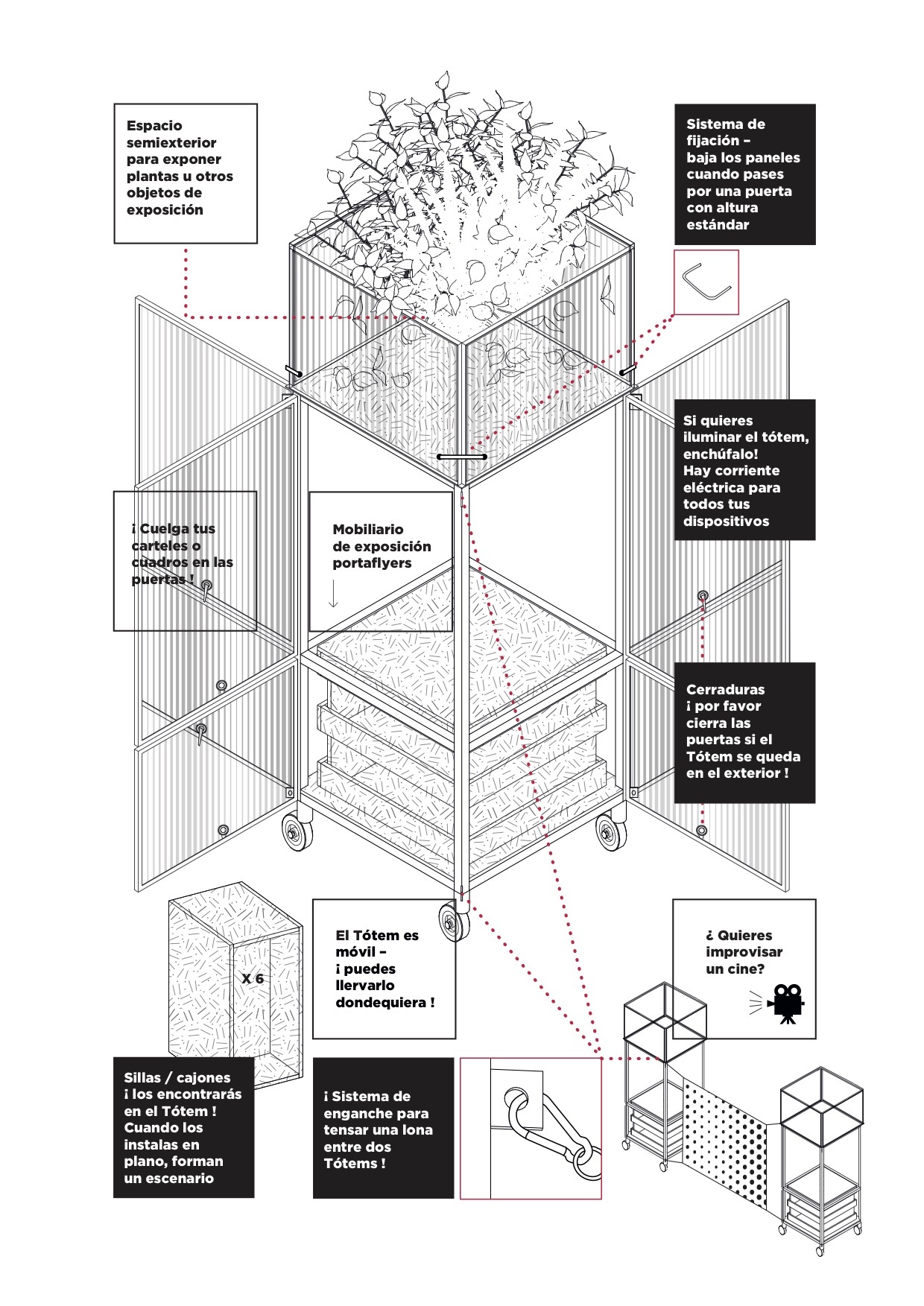 Huarte 中心 totems 装置 | 社区参与式设计助力艺术中心重生-6