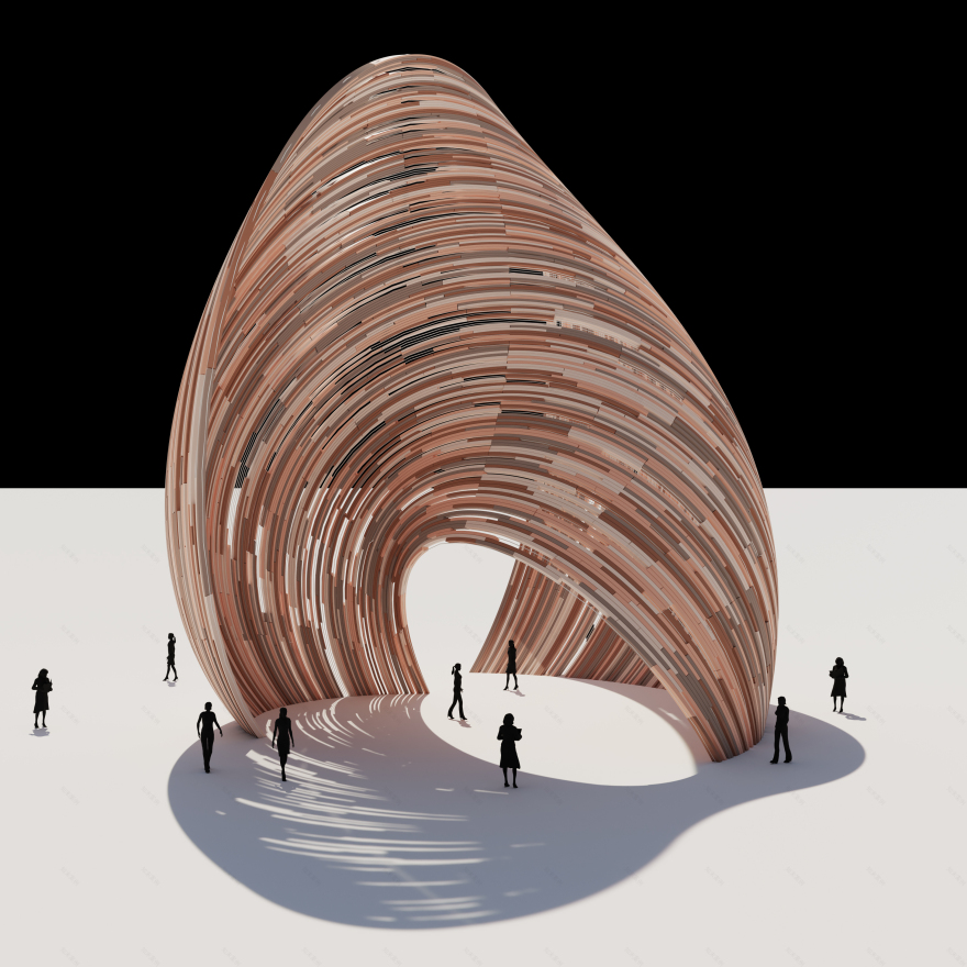 旋转弧形贝壳亭-19