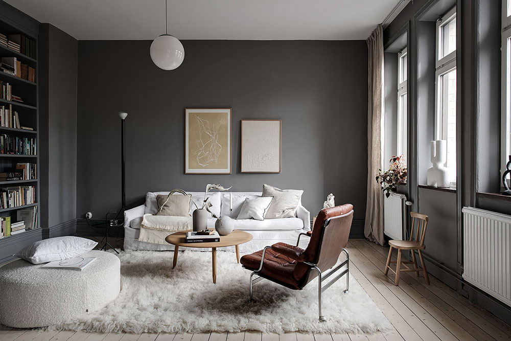 斯德哥尔摩时尚对比风格的美丽公寓-4