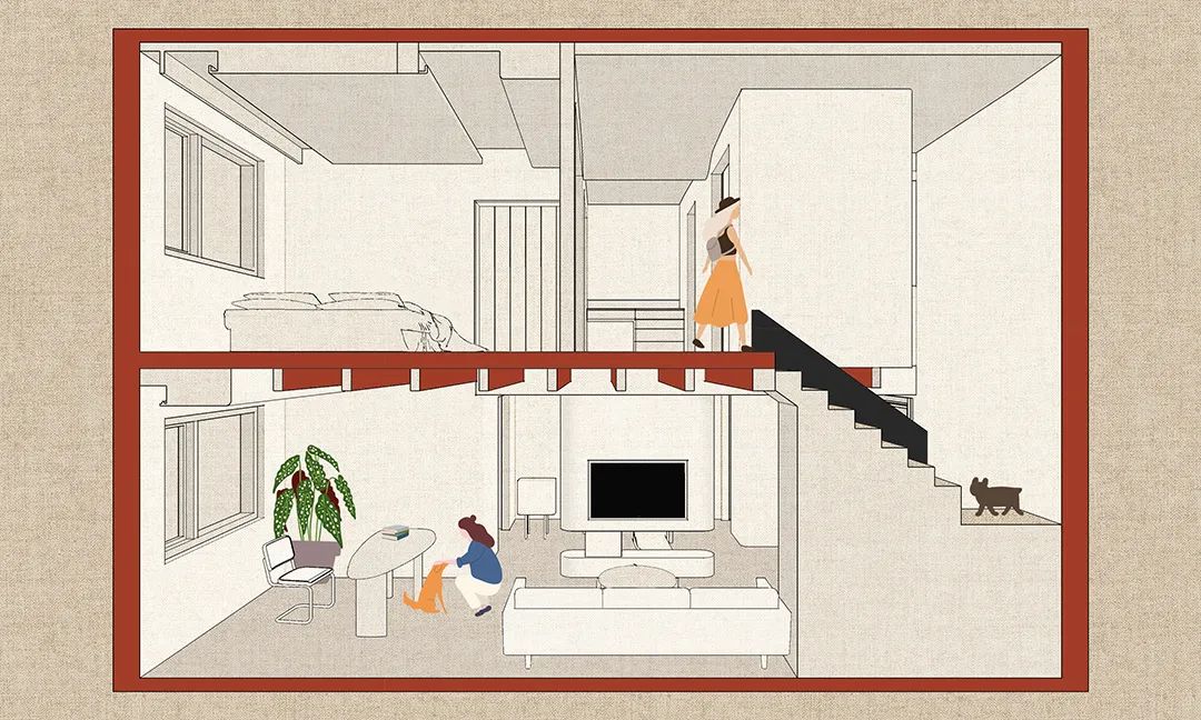 梦幻之家 · Forever Young 的复式楼改造之旅丨中国武汉丨万物并作设计机构-11