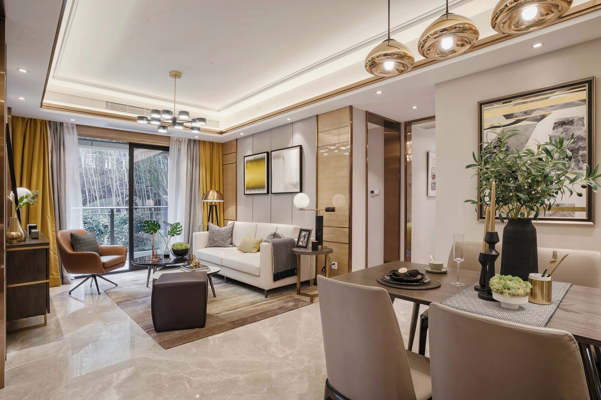 重庆 88㎡现代风样板房 于计设计演绎简约精致生活-3