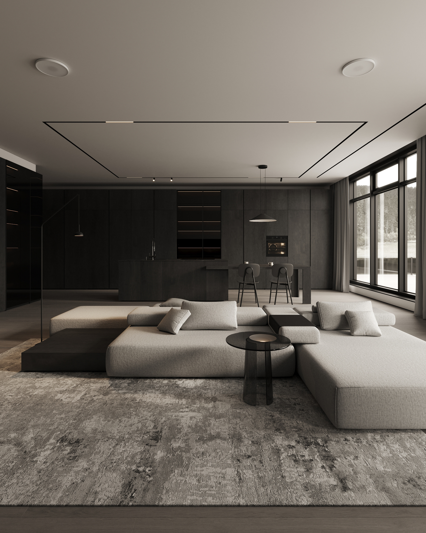 kitchen & living room 3d 场景设计丨Instagram-14