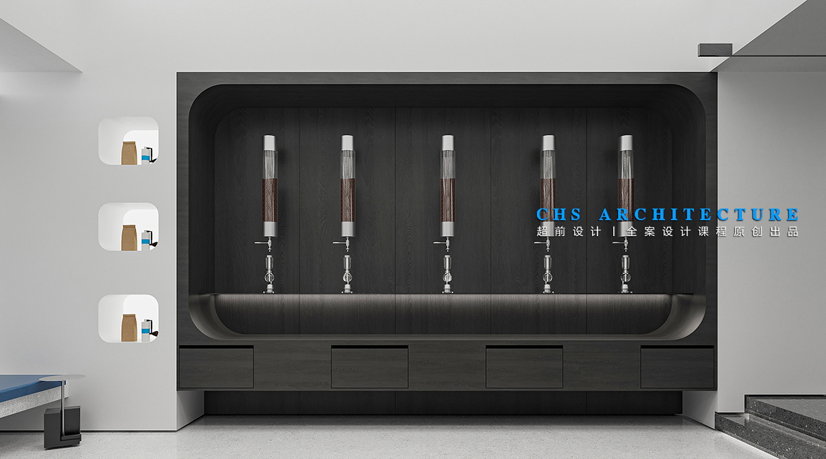 黑白构造 · 蓝瓶咖啡馆原创方案设计丨超前设计（超前创意设计教育）-35