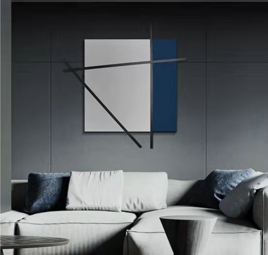 实物装置画抽象客厅玄关山峦装饰画-5