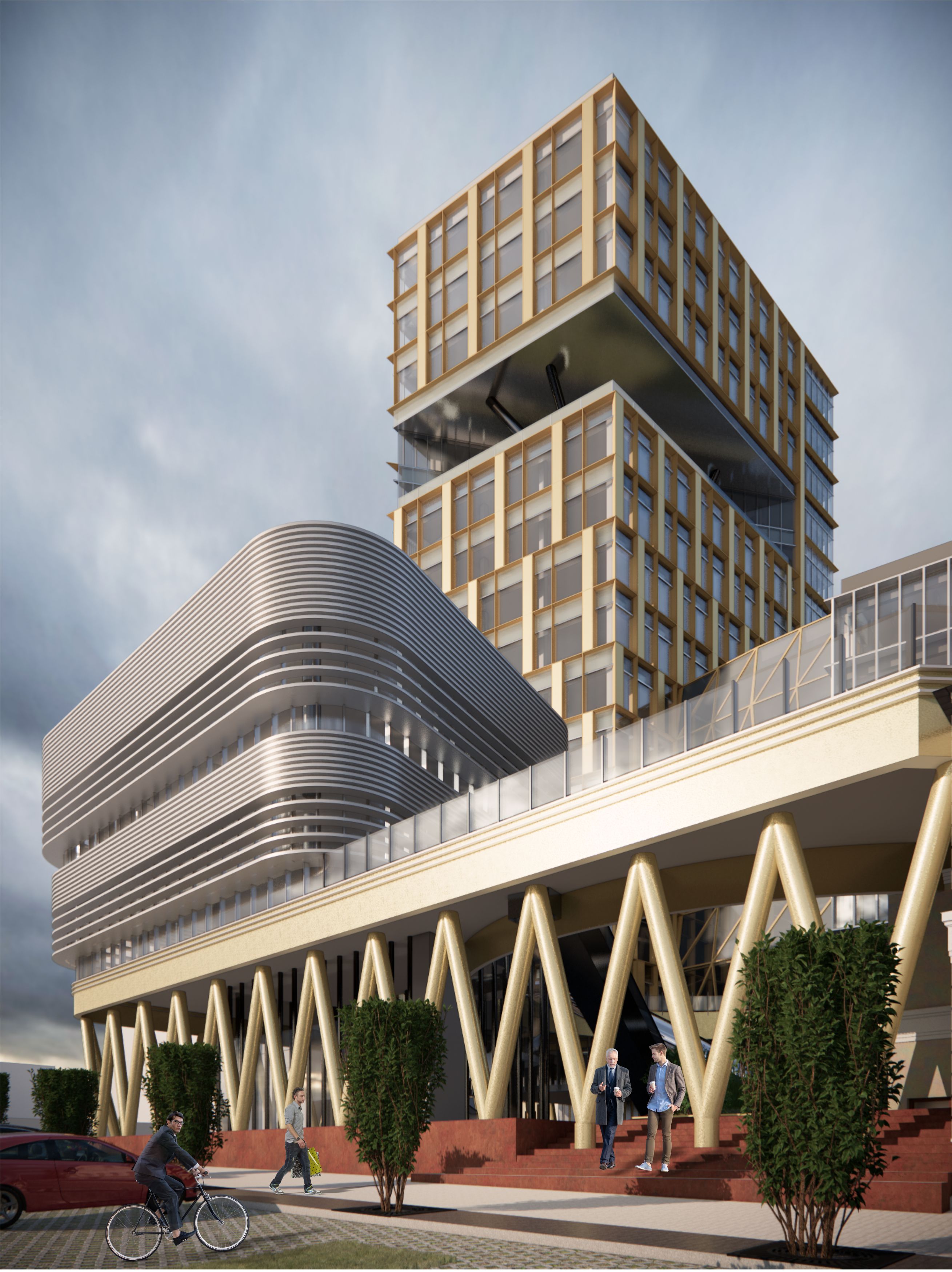 Многофункциональный комплекс по ул. Жукова. Archviz-1